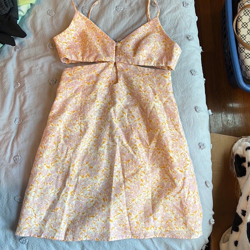 Floral cutout dress